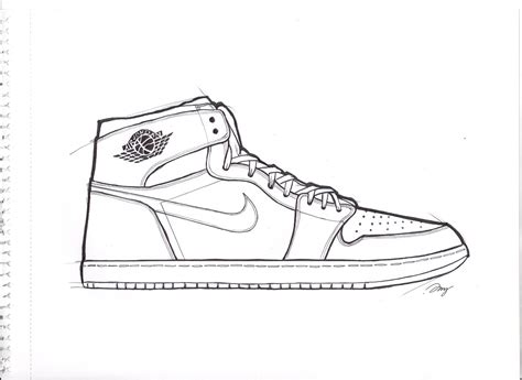 jordan 1 trace drawing.